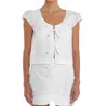 Amanda Uprichard Bryant Top In White In White