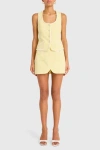 Amanda Uprichard Caligari Vest In Yellow