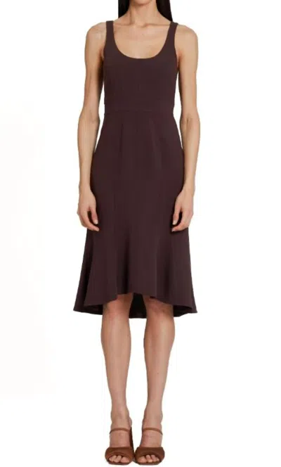 Amanda Uprichard Campania Dress In Cocoa In Red