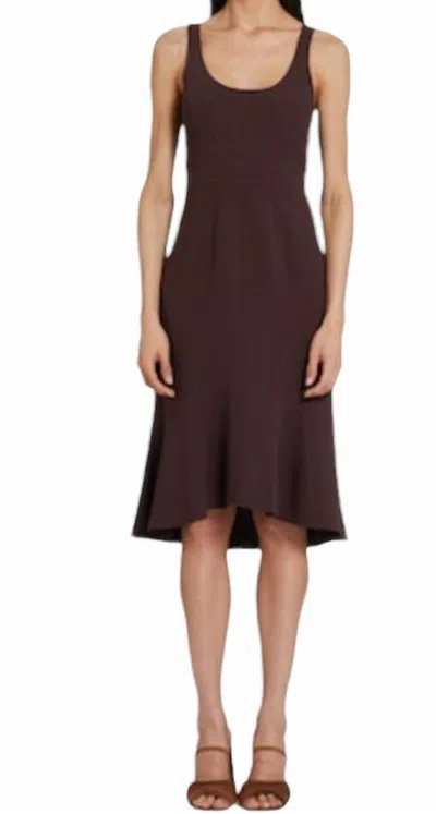 Amanda Uprichard Campania Dress In Cocoa In Multi