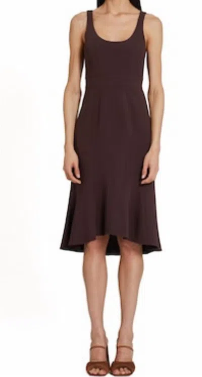 Amanda Uprichard Campania Midi Dress In Cocoa In Brown