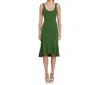 Amanda Uprichard Campania Midi Dress In Ferman In Ferman Green