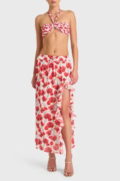 Amanda Uprichard Cantrelle Cover Up Skirt In Poppy Field