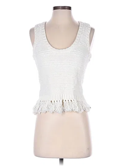 Pre-owned Amanda Uprichard Cardigan Sweater In White