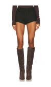 Amanda Uprichard Caresse Shorts In Dark Green