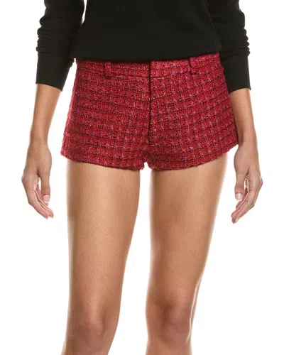 Amanda Uprichard Caresse Wool-blend Short In Red