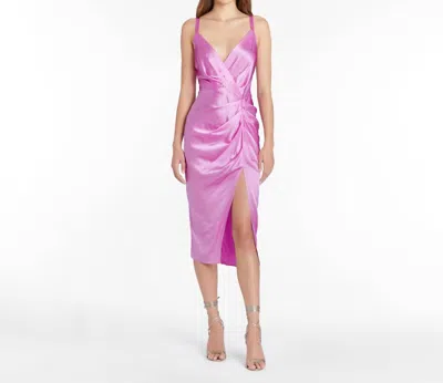 Amanda Uprichard Carmel Silk Dress In Azalea In Pink