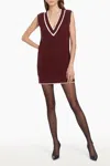 Amanda Uprichard Carnbridge Vest In Burgundy In Burgundy