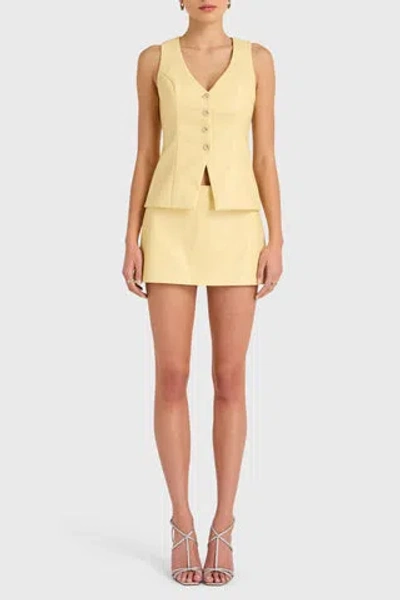 Amanda Uprichard Carnegie Vest In Cornsilk