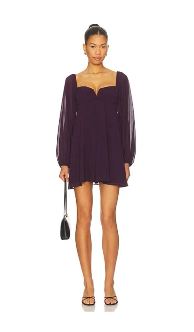 Amanda Uprichard Carrie Dress In Burgundy