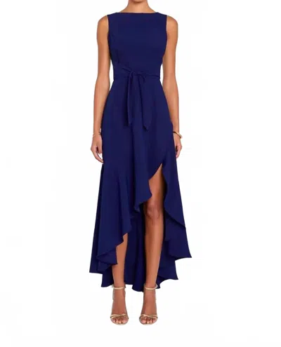 Amanda Uprichard Casella Flowy Maxi Dress In Navy In Blue
