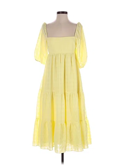 Pre-owned Amanda Uprichard Casual Dress In Yellow