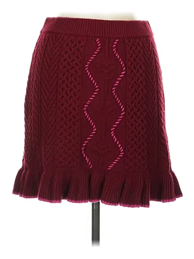 Pre-owned Amanda Uprichard Casual Skirt In Burgundy