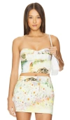 Amanda Uprichard Cava Crop Top In Storybook