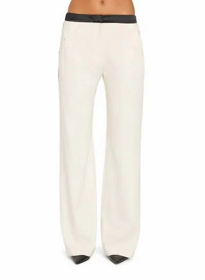 Amanda Uprichard Caviar Pants In Ivory Black In White