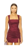Amanda Uprichard Ceronne Suede Top In Burgundy