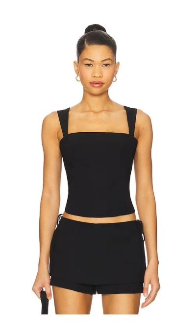 Amanda Uprichard Ceronne Top In Black