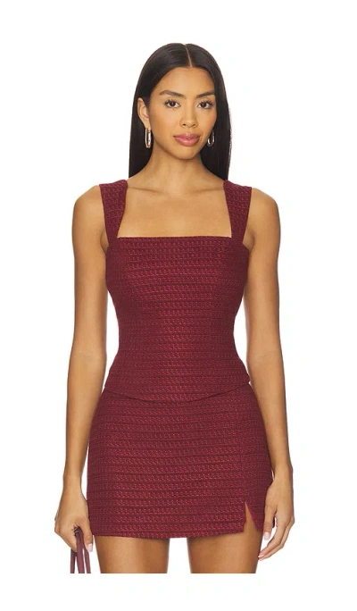 Amanda Uprichard Ceronne Top In Red