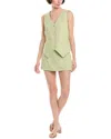 Amanda Uprichard Chatham Skort Linen-blend Romper