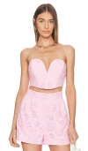 Amanda Uprichard Cherri Crop Top In Lotus