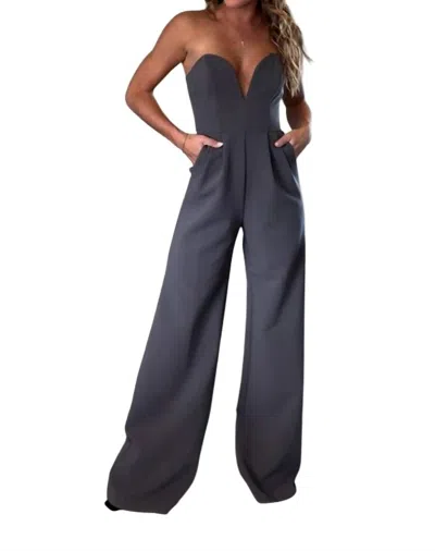 Amanda Uprichard Cherri Jumpsuit In Grey In Gray