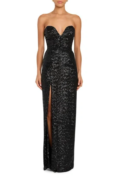 AMANDA UPRICHARD AMANDA UPRICHARD CHERRI STRAPLESS SEQUIN GOWN