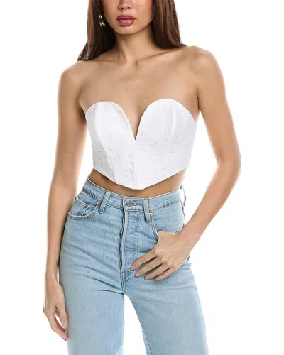 Amanda Uprichard Cherri Crop Top In White