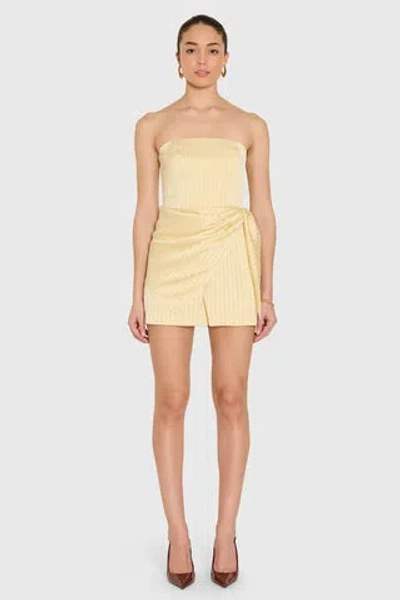 Amanda Uprichard Cheryl Romper In Neutral