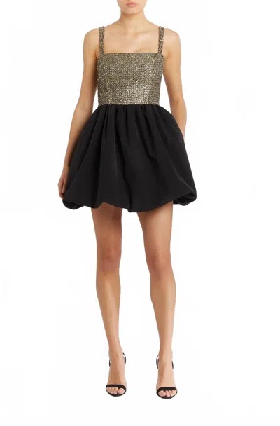 AMANDA UPRICHARD CHRISTINE MINI DRESS IN GOLD BLACK