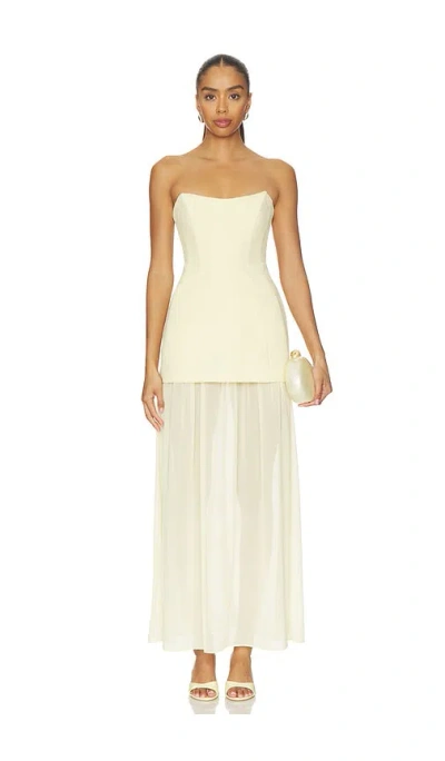 Amanda Uprichard Christy Maxi Dress In Neutral
