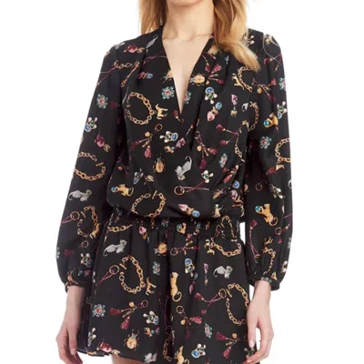 Amanda Uprichard Ciara Dress In Charm Print In Black