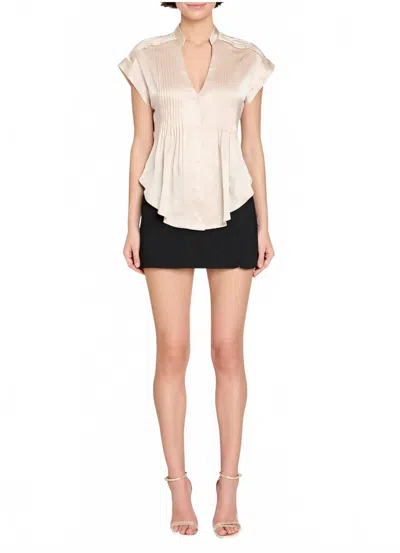 Amanda Uprichard Cielo Top In Bone In Neutral
