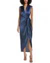 Amanda Uprichard Clara Silk Maxi Dress In Blue