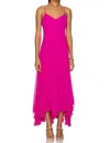 Amanda Uprichard Clemenza Dress In Fuchsia In Pink