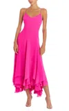 Amanda Uprichard The Clemenza Dress In Hot Pink In Pink