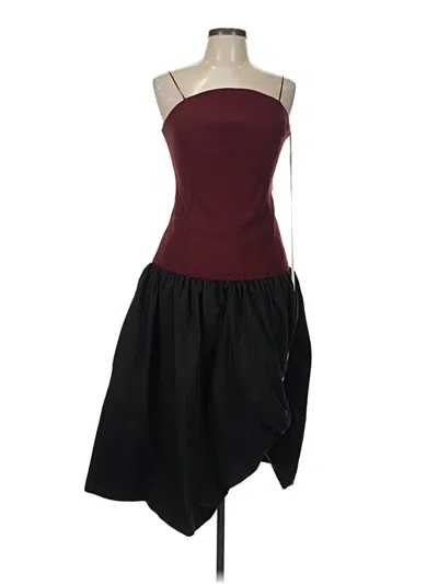 Pre-owned Amanda Uprichard Cocktail Dress In Burgundy
