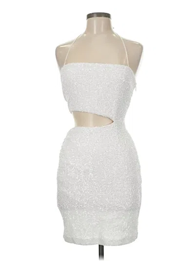 Pre-owned Amanda Uprichard Cocktail Dress In Silver