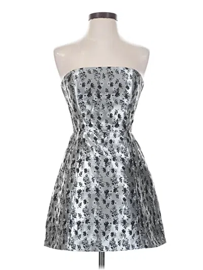 Pre-owned Amanda Uprichard Cocktail Dress In Silver