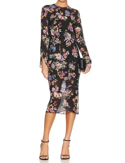Amanda Uprichard Collier Midi Dress In Mirabella In Multi