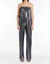 Amanda Uprichard Collina Jumpsuit In Grey In Silver