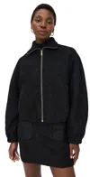 Amanda Uprichard Como Bomber Jacket Black In Black