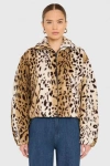 Amanda Uprichard Como Bomber Jacket In Brown