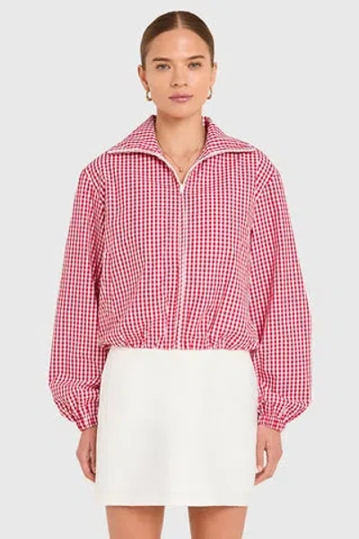 Amanda Uprichard Como Bomber Jacket In Red