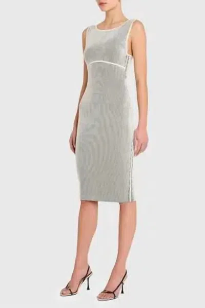 Amanda Uprichard Corenne Midi Dress In Grey In Gray