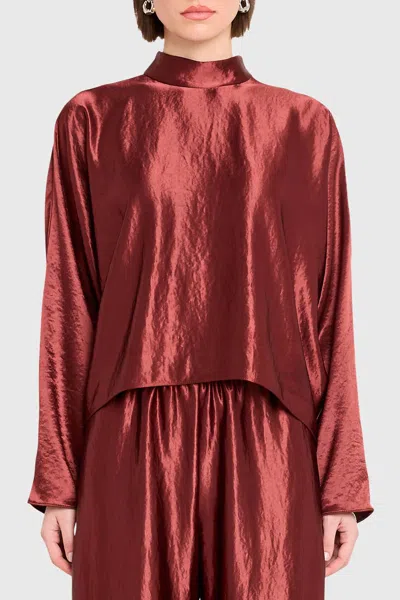 AMANDA UPRICHARD COVEY TOP IN RUSSET