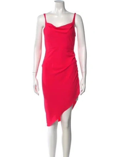 Pre-owned Amanda Uprichard Cowl Neck Mini Dress In Pink