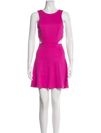Pre-owned Amanda Uprichard Crew Neck Mini Dress In Pink