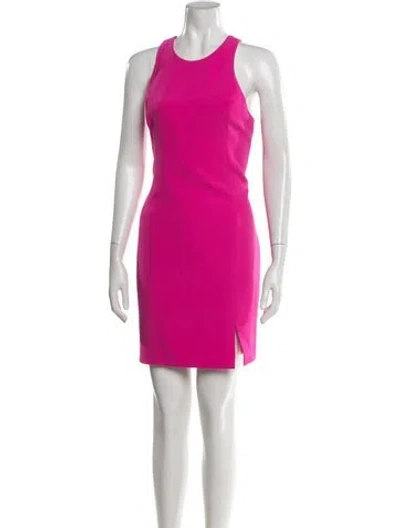 Pre-owned Amanda Uprichard Crew Neck Mini Dress In Pink