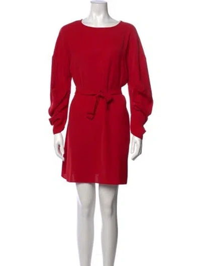 Pre-owned Amanda Uprichard Crew Neck Mini Dress In Red
