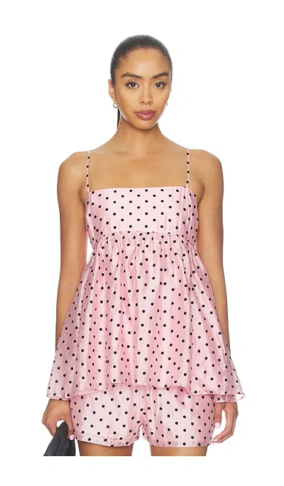 Amanda Uprichard Cyra Top In Pink